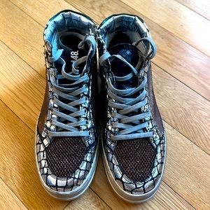 P448 sneakers brown silver metallic